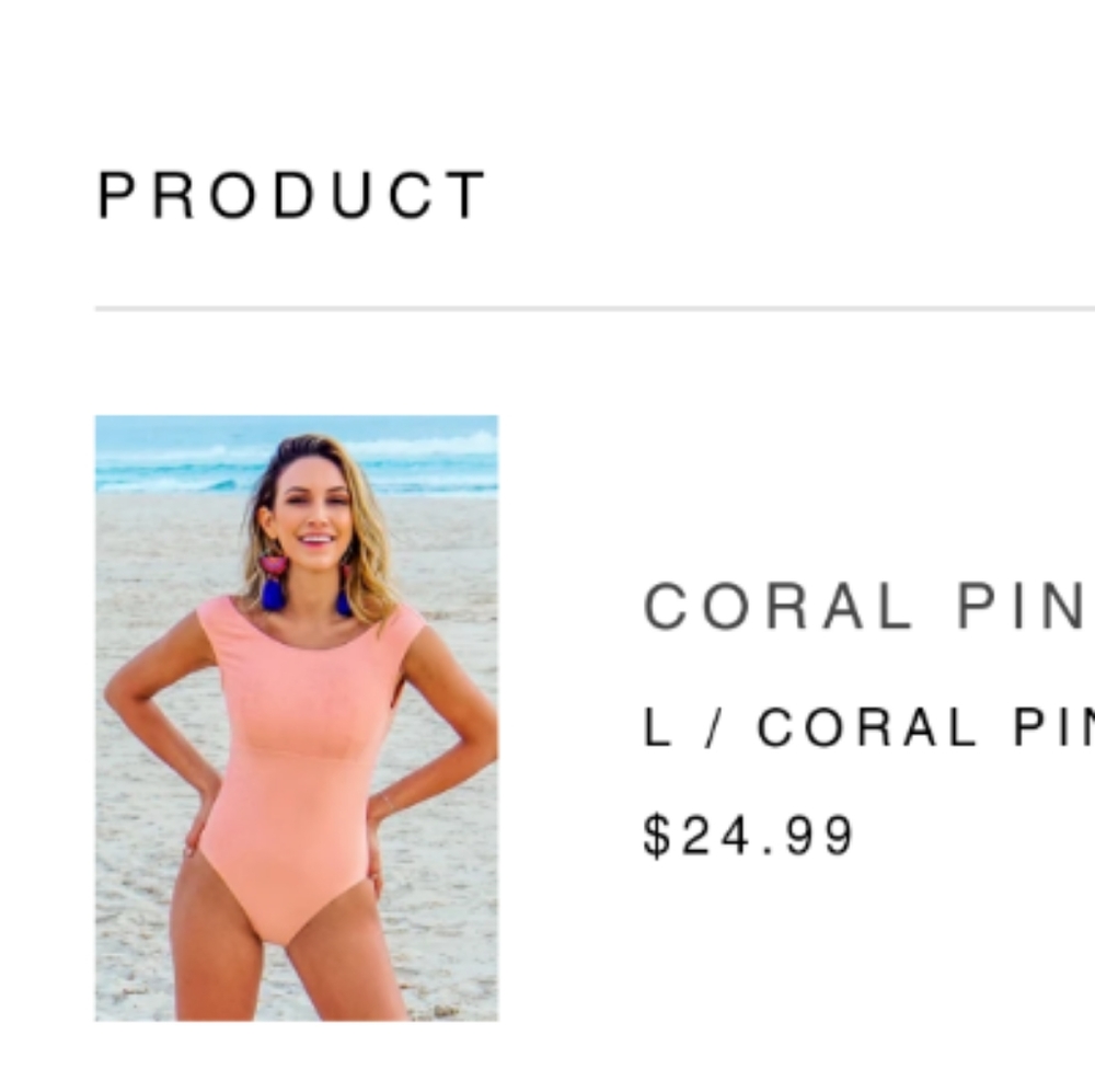 One-piece bathing suit